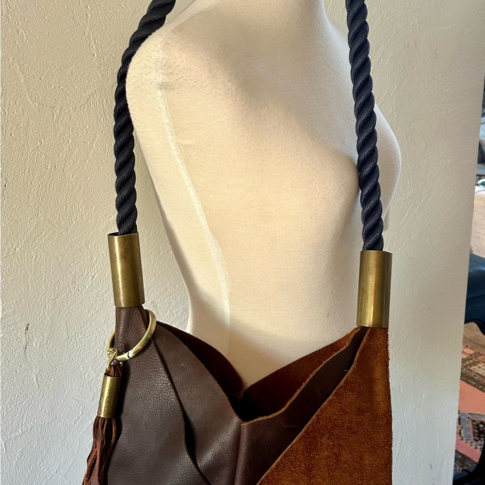 ⚓️ Nautical Leather & Brass Cross Body Bag ⚓️